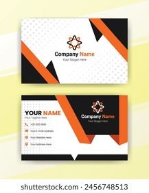 Modern  Business Card | Professional Business Card | White And Black Business Card Template