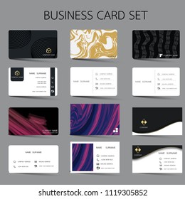 Modern business card set design.