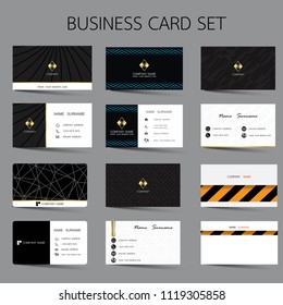 Modern business card set design.