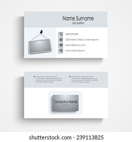 Modern business card with a sign template