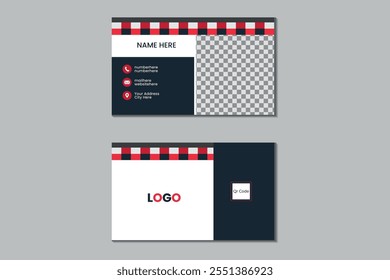 Tarjeta de visita moderna con concepto simple y limpio	