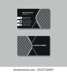 modern business card with simple and clean concept