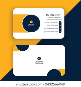 Modern business card. Simple business card design. Creative and elegant business card design. Simple business card template design.