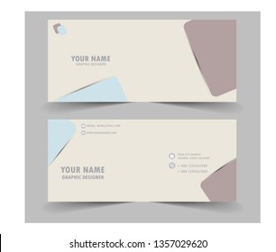 Modern business card with square