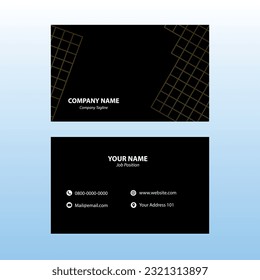 Modern Business Card With Square Texture And Dark Background