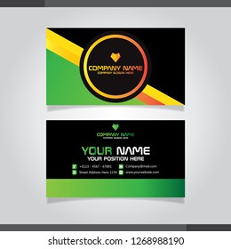 Modern business card template with abstract design