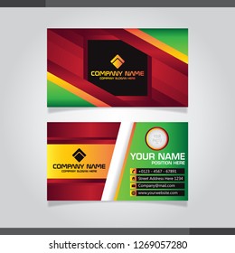 Modern business card template with abstract design