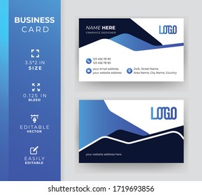 Modern business card template, Abstract personal name card design