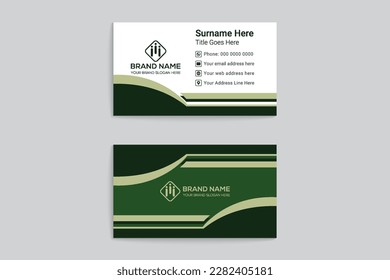 Modern business card template with abstract shape