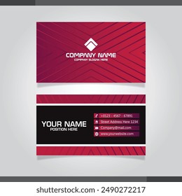 Modern business card template with abstract design