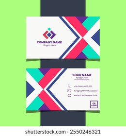 Modern Business Card Template with Abstract Geometric Design