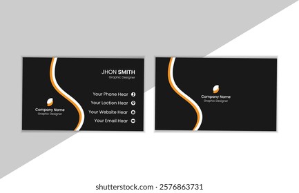 Modern business card template with abstract geometric background