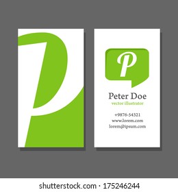 Modern business card template, alphabet letter, text color editable. Font, type, typography retro vintage new style. Ideal for independent worker, company, shop, restaurant