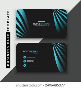 Modern Business Card Template with Clean Lines 