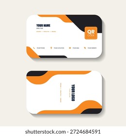 Plantilla moderna de la tarjeta de visita. Plantilla de tarjeta de visita moderna de estilo limpio 