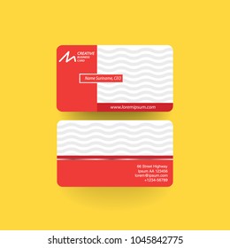 Modern business card template. Business card design vector illustration 