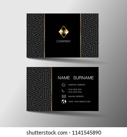 Modern business card template design. With inspiration from the abstract.
Contact card for company. Vector illustration. 