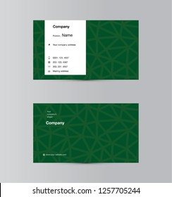 Modern business card template design. With inspiration from the abstract. Contact card for company.  Vector illustration.