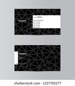 Modern business card template design. With inspiration from the abstract. Contact card for company.  Vector illustration.