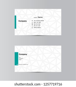 Modern business card template design. With inspiration from the abstract. Contact card for company.  Vector illustration.