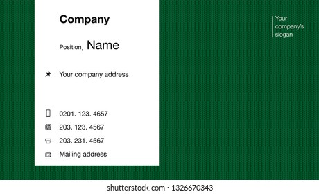 Modern business card template design. With inspiration from the abstract. Contact card for company. Vector illustration.