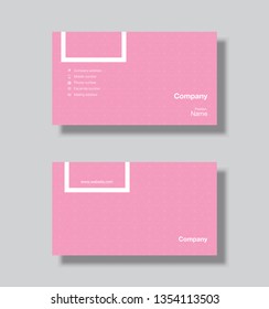 Modern business card template design. With inspiration from the abstract. Contact card for company. Vector illustration.
