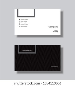 Modern business card template design. With inspiration from the abstract. Contact card for company. Vector illustration.
