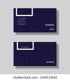 Modern business card template design. With inspiration from the abstract. Contact card for company. Vector illustration.