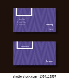 Modern business card template design. With inspiration from the abstract. Contact card for company. Vector illustration.