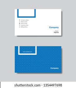 Modern business card template design. With inspiration from the abstract. Contact card for company. Vector illustration.