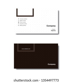 Modern business card template design. With inspiration from the abstract. Contact card for company. Vector illustration.