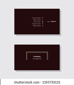 Modern business card template design. With inspiration from the abstract. Contact card for company. Vector illustration. 