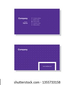 Modern business card template design. With inspiration from the abstract. Contact card for company. Vector illustration. 