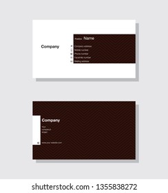 Modern business card template design. With inspiration from the abstract. Contact card for company. Vector illustration. 