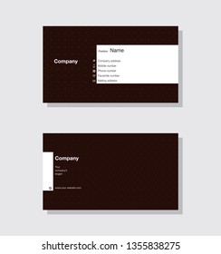 Modern business card template design. With inspiration from the abstract. Contact card for company. Vector illustration. 