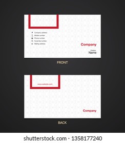 Modern business card template design. With inspiration from the abstract. Contact card for company. Vector illustration.