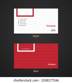 Modern business card template design. With inspiration from the abstract. Contact card for company. Vector illustration.