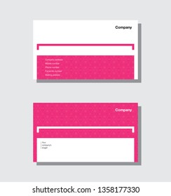 Modern business card template design. With inspiration from the abstract. Contact card for company. Vector illustration.