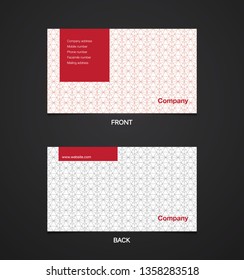 Modern business card template design. With inspiration from the abstract. Contact card for company. Vector illustration.