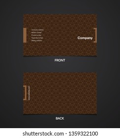 Modern business card template design. With inspiration from the abstract. Contact card for company. Vector illustration. 