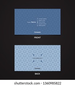 Modern business card template design. With inspiration from the abstract. Contact card for company. Vector illustration.