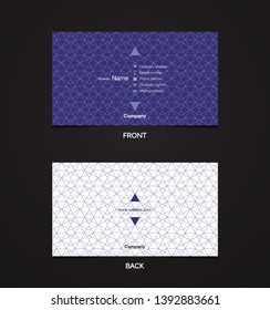 Modern business card template design. With inspiration from the abstract. Contact card for company. Vector illustration.