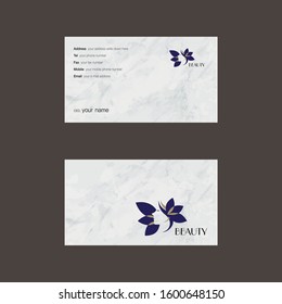 Modern business card template design. With inspiration from the abstract. Contact card for company. Vector illustration.