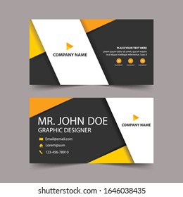 Modern business card template design. Contact card for company.   Realistic detailed business card. With inspiration from the abstract. Luxury business cards vector template. Two sided. With Details.