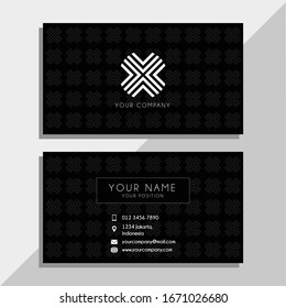 Modern business card template design. With inspiration from the abstract.Contact card for company. Two sided. Vector illustration. Flat design.