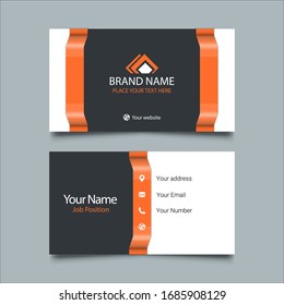 Modern business card template design. Contact card for company. Realistic detailed business card. With inspiration from the abstract. Luxury business cards vector template. Two sided. With Details.