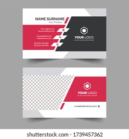 Modern business card template design. With inspiration from the abstract.Contact card for company.