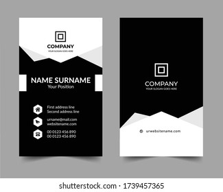 Modern business card template design. With inspiration from the abstract.Contact card for company.