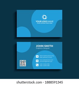 Modern business card template design. abstract. Contact card for the company. Two sided background. Vector illustration.