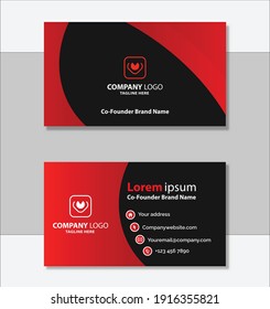 Modern Business Card Template Design. With Inspiration From The Abstract. Contact Card For Company.